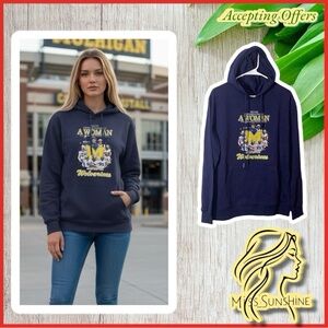 Wolverines GO BLUE Football Michigan - never underestimate a woman who …..